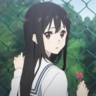 🍙 Shouko Nishimiya A Silent Voice Anime, Mädchen, Lutscher, Süß, A Silent Voice, Shouko Nishimiya, Charakter whatsapp sticker