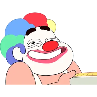 😄 광대, 웃긴, 만화, 얼굴 telegram sticker