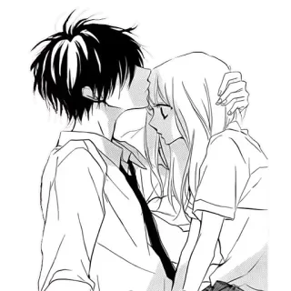♥️ Anime, Romance, Amor, Pareja, Beso, Manga telegram sticker