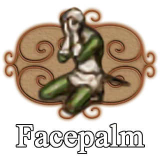 😕 Facepalm Facepalm, Gebaar, Teleurstelling, Frustratie telegram sticker