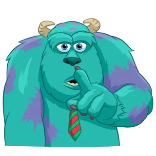 🤫 Sully Monsters, Inc. Monster, Sully, Die Monster AG, psst, leise telegram sticker