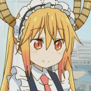 🐉 Tohru Miss Kobayashi's Dragon Maid anime, dragon, maid, cute, female, cartoon telegram sticker