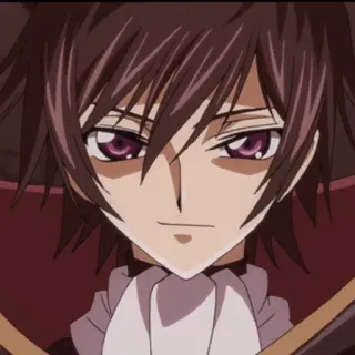 🥀 Lelouch Lamperouge Code Geass 애니메이션, 캐릭터,  를르슈, 코드기어스, 만화, 주인공 telegram sticker