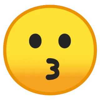 😗 Emoji, Cium, Wajah, Ekspresi, Lucu telegram sticker