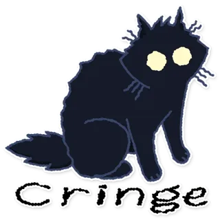 😬 CRINGE cat, cringe, meme, internet, expression, animal, funny telegram sticker