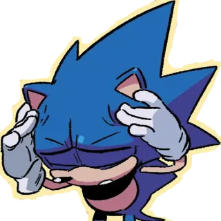 😫 Sonic sonic the hedgehog, cartoon, videogame, character, stressed, headache, worried telegram sticker