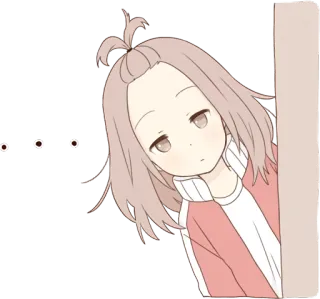 😐 ... Anime, Mädchen, Gucken, Süß, Cartoon, Charakter, Ausdruck whatsapp sticker