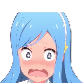 😶 anime, shocked, scared, anime girl, manga telegram sticker
