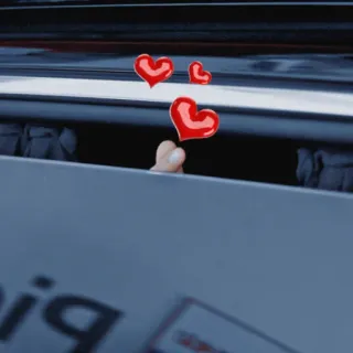 ❤️ coração, amor, gesto, mão, dedo do meio, ofensivo whatsapp sticker
