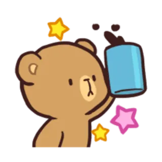 ☕️ bear, cute, animal, cartoon, sticker telegram sticker