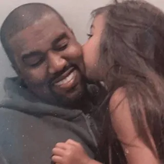 🧪 Kanye West father, daughter, family, kiss, child whatsapp sticker