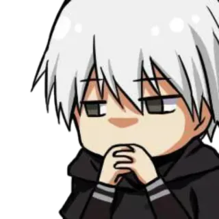🙄 Ken Kaneki Tokyo Ghoul Аниме, Манга, Чиби, Кен Канеки, Токийский гуль telegram sticker