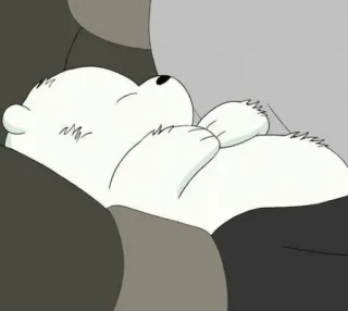💈 Ice Bear We Bare Bears ours polaire, dormir, dessin animé, mignon, animé, paresseux, sieste telegram sticker