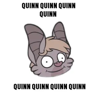 😀 QUINN QUINN QUINN QUINN QUINN QUINN QUINN QUINN ค้างคาว, การ์ตูน, สัตว์, ตัวละคร, ควินน์ telegram sticker
