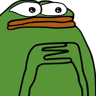 😳 Pepe the Frog pepe, 青蛙, 表情包, 网络, 反应 whatsapp sticker