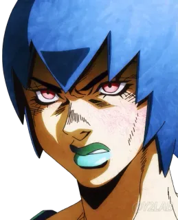 😡 Rissotto Nero JoJo's Bizarre Adventure anime, manga, jojo, rissotto nero, character telegram sticker