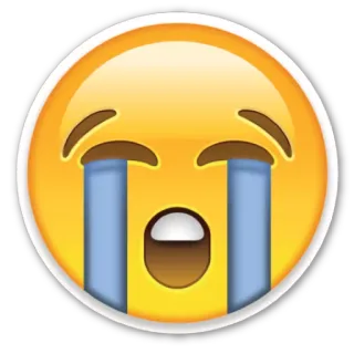 😭 Emoji, piangere, triste, lacrime, faccia telegram sticker