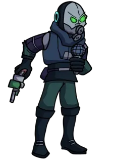 ➡️ Combine Soldier Half-Life Combine, Soldier, Half-Life, Video game, Sci-fi, Fighting, Gas Mask telegram sticker