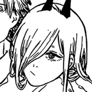 🐚 Power Chainsaw Man anime, manga, devil, horns, power telegram sticker
