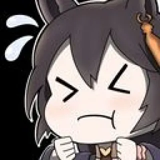 😫 Anime, Kreskówka, Wyrażenie, Śmieszne, Słodkie, Naklejka telegram sticker