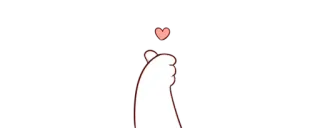 ❤️ coração com os dedos, amor, coração, gesto de mão telegram sticker