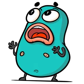 😩 Dessin animé, Drôle, Monstre, Loufoque, Personnage, Illustration telegram sticker