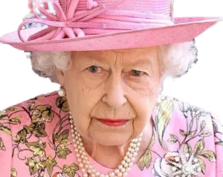 🫤 Queen Elizabeth II королева елизавета, королева, елизавета, британская королевская семья, розовая шляпа telegram sticker