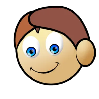 😊 Мультфильм, Эмодзи, Лицо, Голова, Персонаж, Улыбка telegram sticker