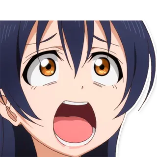 😱 anime, chocado, surpreso, boca aberta, desenho animado telegram sticker