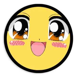 😍 Emoji, Smiley, Visage, Kawaii, Anime, Sticker whatsapp sticker