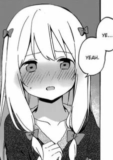 🤗 YE...
YEAH. Anime, Manga, Dziewczyna, Rumieniec, Słodkie telegram sticker