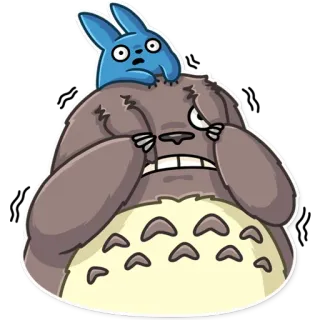 😱 Totoro Anime, Cartoon, Leuk, Mijn buurman Totoro, Ghibli telegram sticker