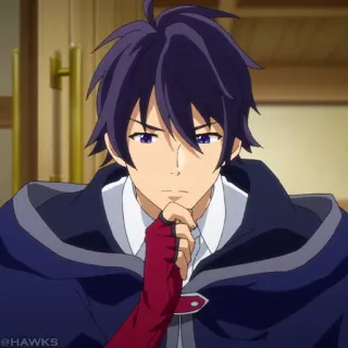 ⚔️ @HAWKS Anime, Personage, Cartoon, Man, Paars haar telegram sticker