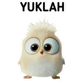 🙃 YUKLAH pájaro, lindo, animal, pegatina telegram sticker