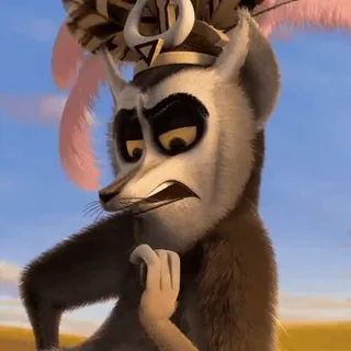 🙄 King Julien Madagascar cartoon, lemur, animated, funny, movie whatsapp sticker
