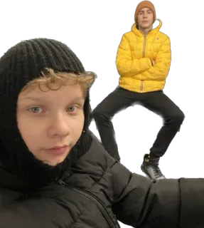 🚇 pessoas, selfie, adolescentes, inverno, chapéus telegram sticker