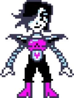 ❤️ Mettaton Undertale robot, videojuego, pixel art, Mettaton, Undertale whatsapp sticker