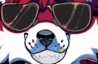 🕶 หมา, แว่นตา, การ์ตูน, สัตว์, เท่ telegram sticker