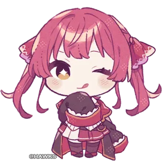 😉 Chibi, Anime, Carino, Femminile whatsapp sticker