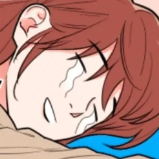 🧶 crying, sad, emotional, anime, cartoon, face, character telegram sticker