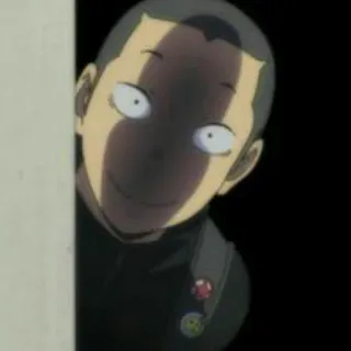 🏐 anime, character, cartoon, creepy, looking, face telegram sticker