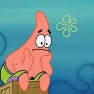 🍨 Patrick Star Spongebob Squarepants patrick, spongebob, cartone animato, triste, pensieroso telegram sticker