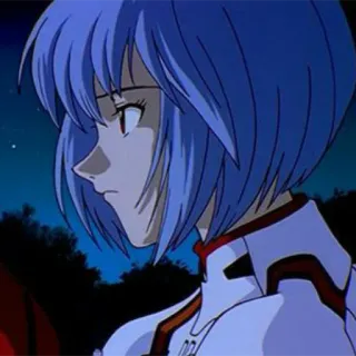 📓 Rei Ayanami Neon Genesis Evangelion Anime, Charakter, Rei Ayanami, Neon Genesis Evangelion whatsapp sticker