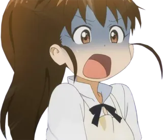 😨 动漫, 震惊, 害怕, 表情, 惊讶 telegram sticker