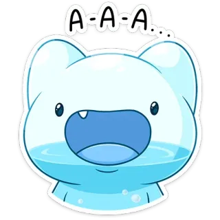 😧 A-A-A... หมีขั้วโลก, การ์ตูน, น่ารัก, อนิเมชั่น, สติกเกอร์ telegram sticker