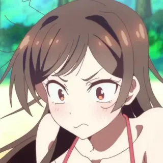 ❤️ Chizuru Mizuhara Rent-A-Girlfriend Anime, Rent-a-Girlfriend, Chizuru Mizuhara, Colère, Personnage, Dessin animé, Expression, Fille anime whatsapp sticker