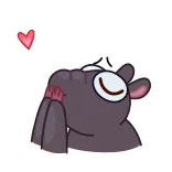 😘 Cartone animato, Animale, Amore, Cuore, Carino, Adorabile, Kawaii telegram sticker