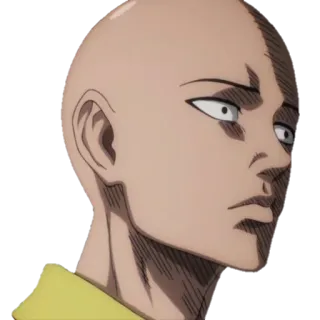 😑 Saitama One-Punch Man Saitama, One-Punch Man, anime, manga, hero, bald telegram sticker