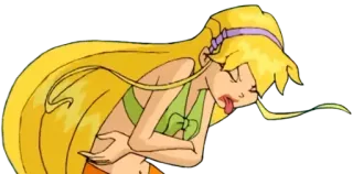 🤮 Stella Winx Club мультфильм, блондинка, Винкс, девочка, мода, милый telegram sticker
