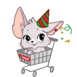 🎉 KIKIN kot, kreskówka, zwierzę, zwierzak, słodki telegram sticker